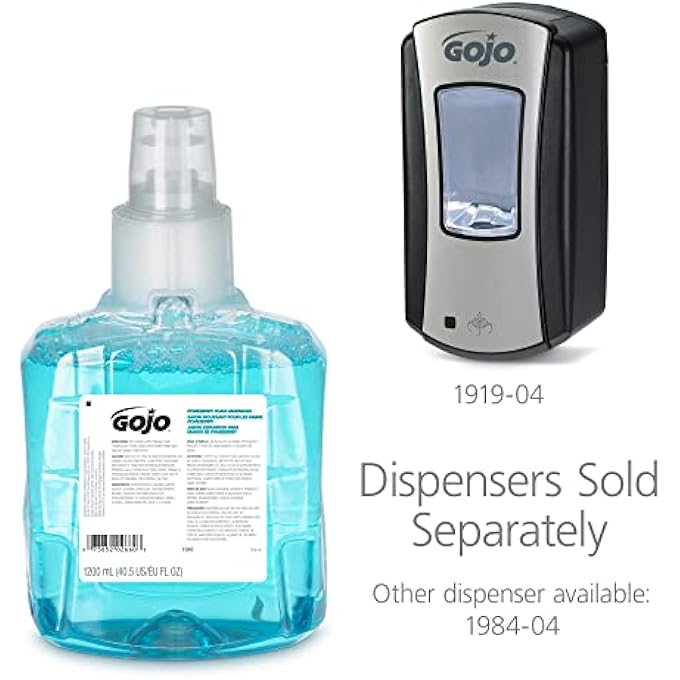 Gojo LTX REFILL, 1916-02 - BLUE POMEGRANATE SCENTED ANTIBACTERIAL HANDWASH (1200 ML) - 2 PACK - Image 3